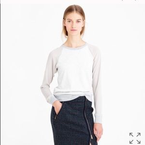 Jcrew sweatshirt with sheer sleeves